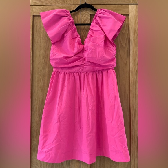 Pink Ruffled sleeved mini Dress - Picture 2 of 3